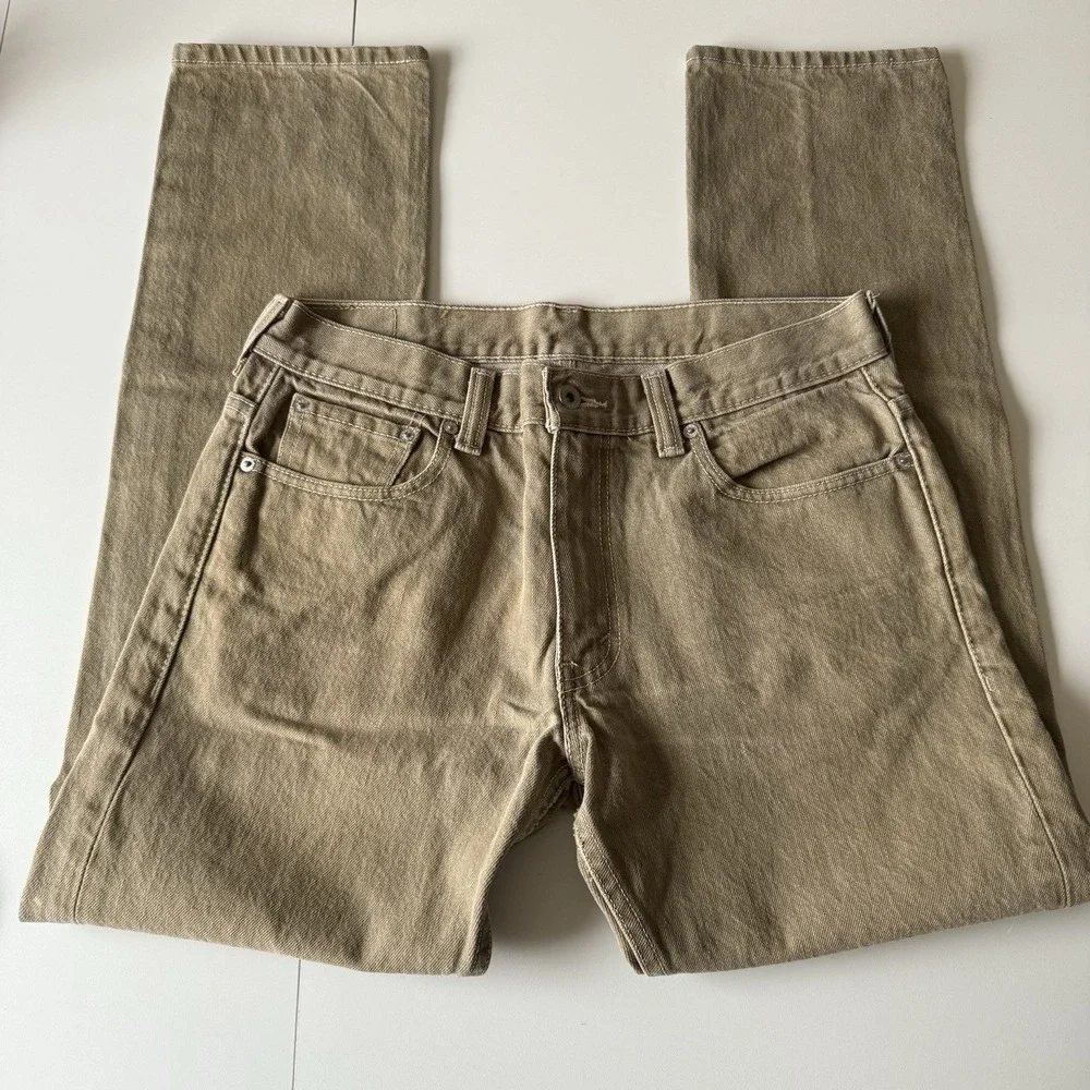 Levi's 511 Men's Jeans Skinny, Tan, Straight Leg, Denim‎ Size 34x30
